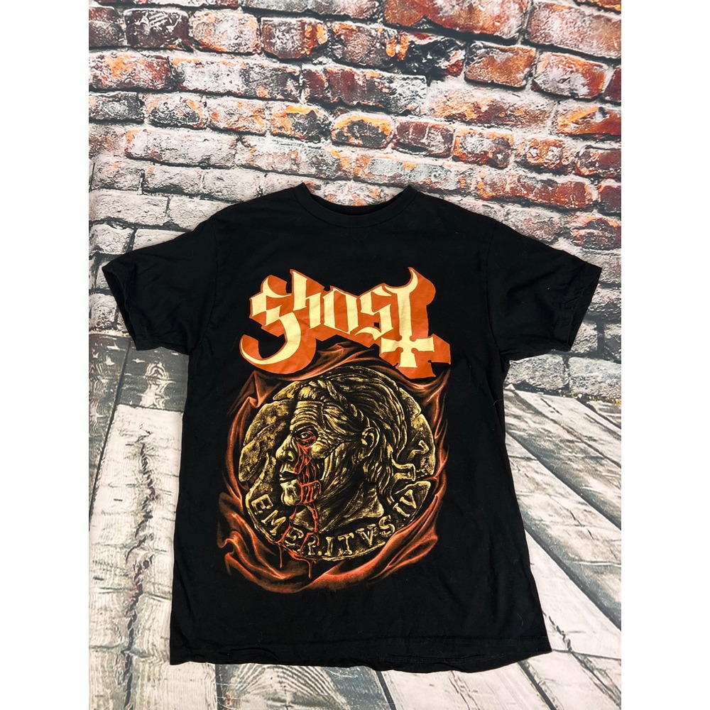 Ghost Band Shirt Mens Medium Black Papa Emeritus IV Graphic Tee Official Merch
